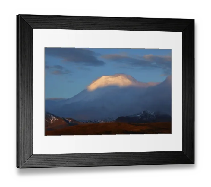 Framed Print : Sunset on Mt. Ngauruhoe, Tongariro National Park, Central Plateau, North Island, New Framed Print : Sunset on Mt. Ngauruhoe, Tongariro National Park, Central Plateau, North Island, New