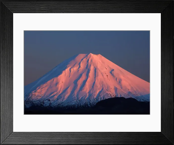 Framed Print : Alpenglow on Mt. Ngauruhoe at dawn, Tongariro National Park, Central Plateau, North Island Framed Print : Alpenglow on Mt. Ngauruhoe at dawn, Tongariro National Park, Central Plateau, North Island