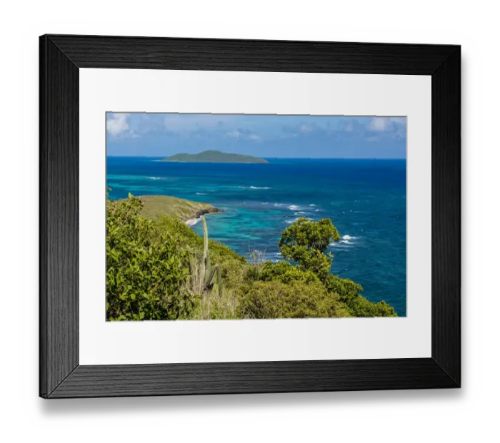 Framed Print : Point Udall with Buck Island in background, St. Croix, US Virgin Islands