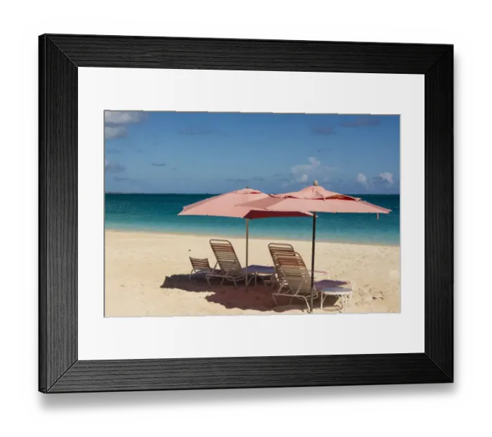 Framed Print : Beach umbrellas on Grace Bay Beach, Providenciales, Turks and Caicos Islands, Caribbean Framed Print : Beach umbrellas on Grace Bay Beach, Providenciales, Turks and Caicos Islands, Caribbean