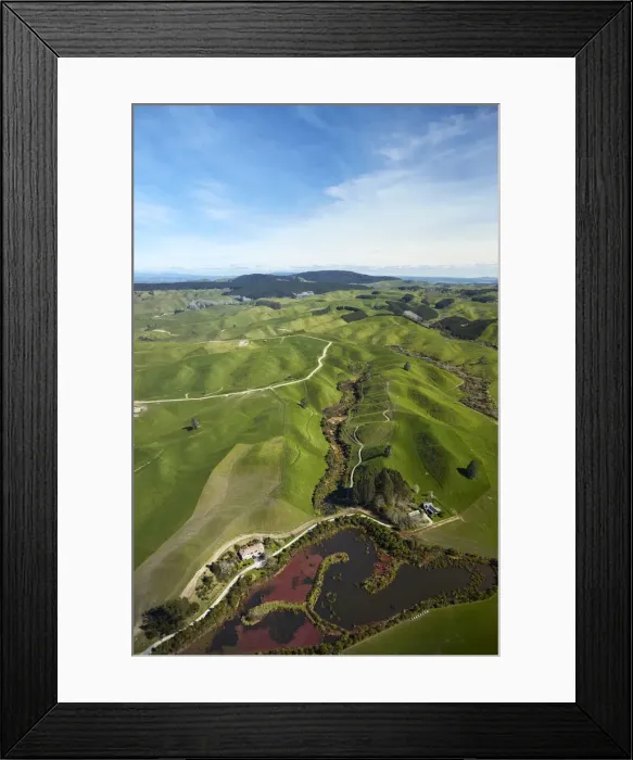 Framed Print : Farmland near Rotorua, North Island, New Zealand Framed Print : Farmland near Rotorua, North Island, New Zealand