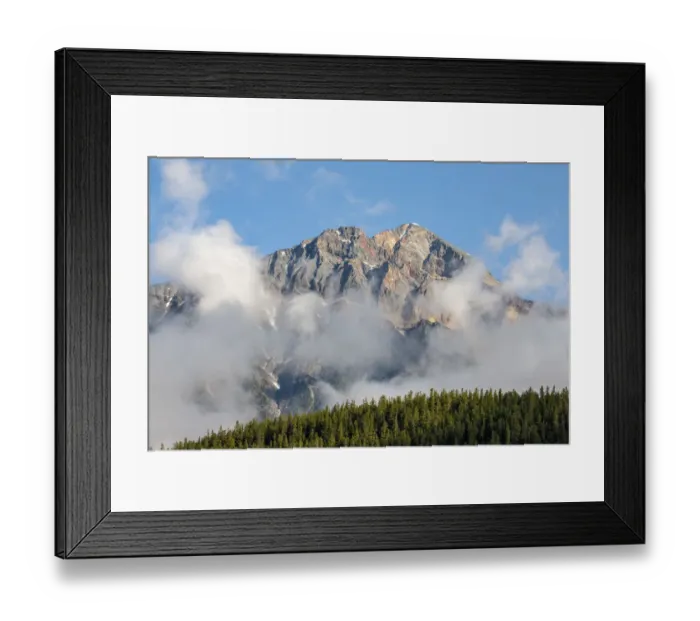 Framed Print : Jasper National Park, Alberta, Canada. View of Pyramid Mountain from Patricia Lake Circle trail