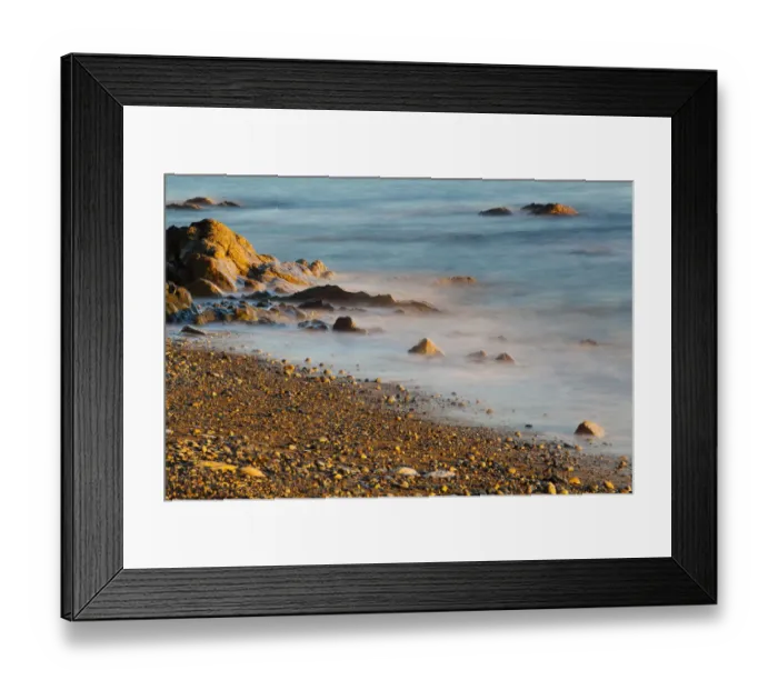 Framed Print : Seascape with long exposure at Browning Beach, Sechelt, British Columbia, Canada Framed Print : Seascape with long exposure at Browning Beach, Sechelt, British Columbia, Canada