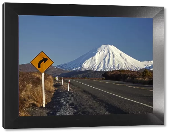 Mt Ngauruhoe and Desert Road, Tongariro National Park, Central Plateau, North Island