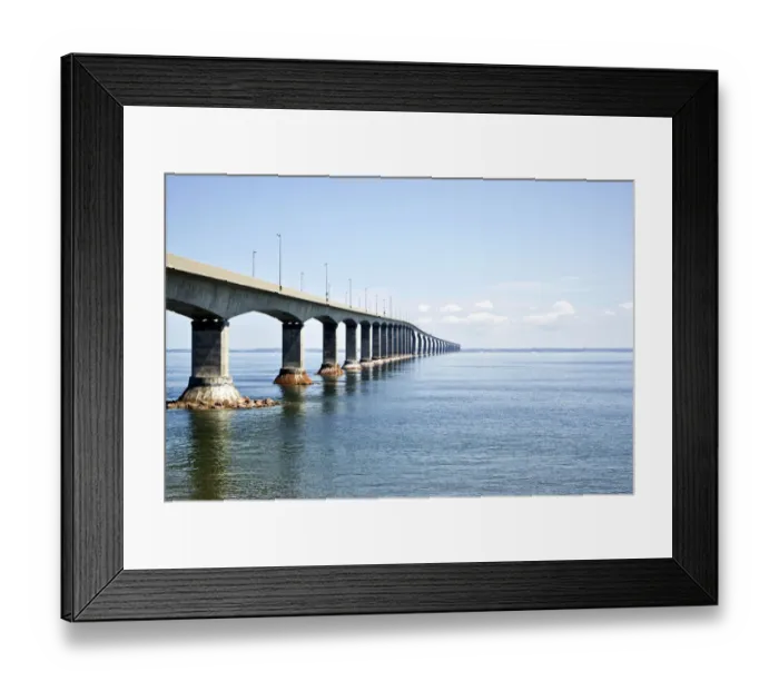 Framed Print : Canada, New Brunswick. Confederation Bridge along the Trans-Canada Highway