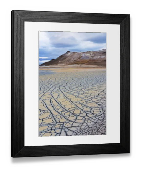 Framed Print : Iceland, Lake Myvatn District, Hverir Geothermal Area, mud flats Framed Print : Iceland, Lake Myvatn District, Hverir Geothermal Area, mud flats