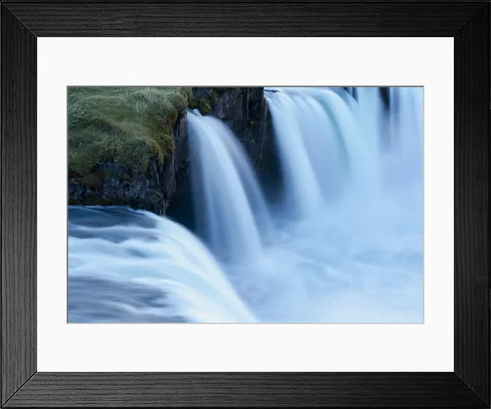 Framed Print : Iceland, Godafoss Waterfall. Some of the small falls on the edges of the main fall Framed Print : Iceland, Godafoss Waterfall. Some of the small falls on the edges of the main fall