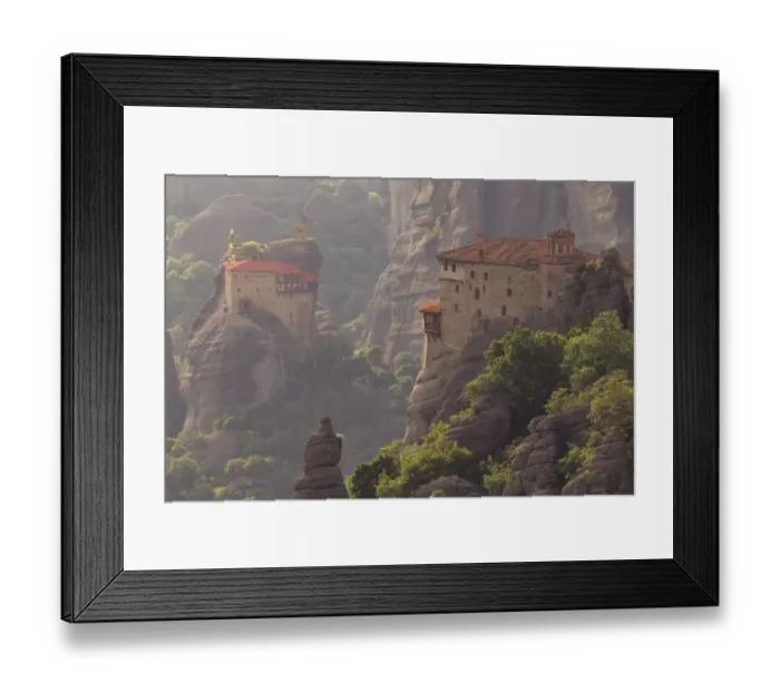 Framed Print : Greece, Meteora. Isolated monasteries on cliffs Framed Print : Greece, Meteora. Isolated monasteries on cliffs
