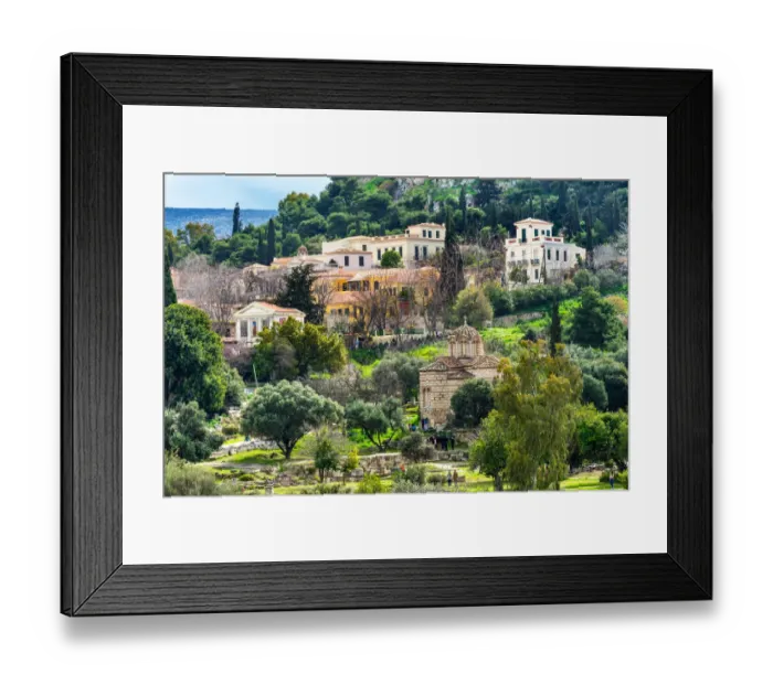 Framed Print : Ancient Agora Marketplace, Byzantine Church of Holy Apostles of Solaki, Acropolis, Athens, Greece Framed Print : Ancient Agora Marketplace, Byzantine Church of Holy Apostles of Solaki, Acropolis, Athens, Greece