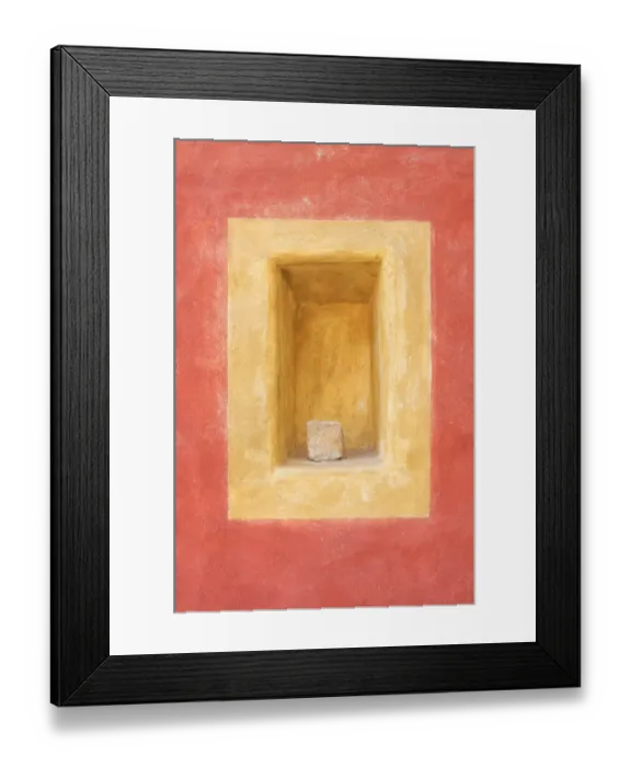 Framed Print : Czech Republic, Cesky Krumlov. Colorful wall indented space Framed Print : Czech Republic, Cesky Krumlov. Colorful wall indented space