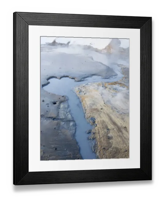 Framed Print : Geothermal area Seltun near Krysuvik volcano on Reykjanes peninsula during winter, Iceland Framed Print : Geothermal area Seltun near Krysuvik volcano on Reykjanes peninsula during winter, Iceland