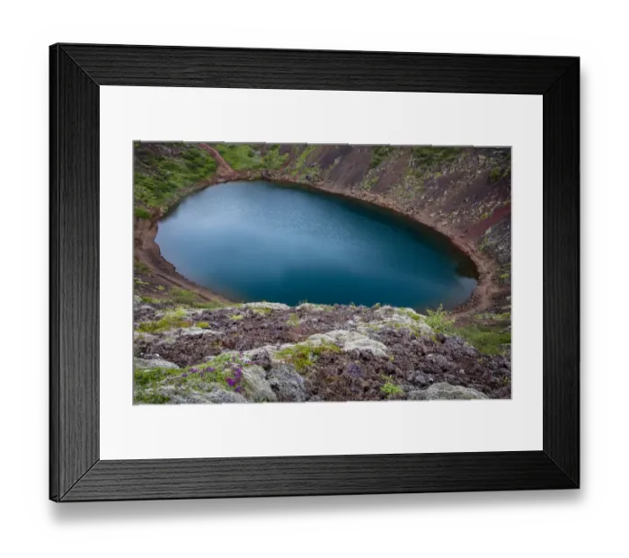Framed Print : Iceland, Kerid, Deep blue lake contained in the Kerid crater. Icelands Golden Circle Framed Print : Iceland, Kerid, Deep blue lake contained in the Kerid crater. Icelands Golden Circle