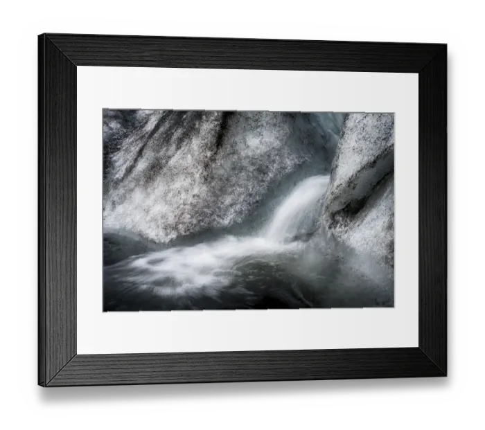 Framed Print : Iceland, abstract ice, ash and meltwater flume on the Solheimajokull Glacier Framed Print : Iceland, abstract ice, ash and meltwater flume on the Solheimajokull Glacier