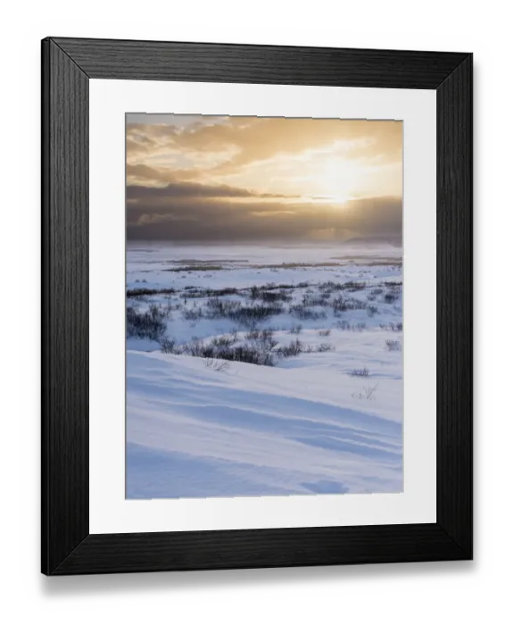 Framed Print : Mountains of Iceland during winter near Laugarvatn, Iceland
