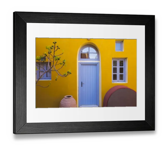 Framed Print : Greece, Thira. Colorful house exterior. Credit as: Jim Nilsen / Jaynes Gallery / DanitaDelimont Framed Print : Greece, Thira. Colorful house exterior. Credit as: Jim Nilsen / Jaynes Gallery / DanitaDelimont