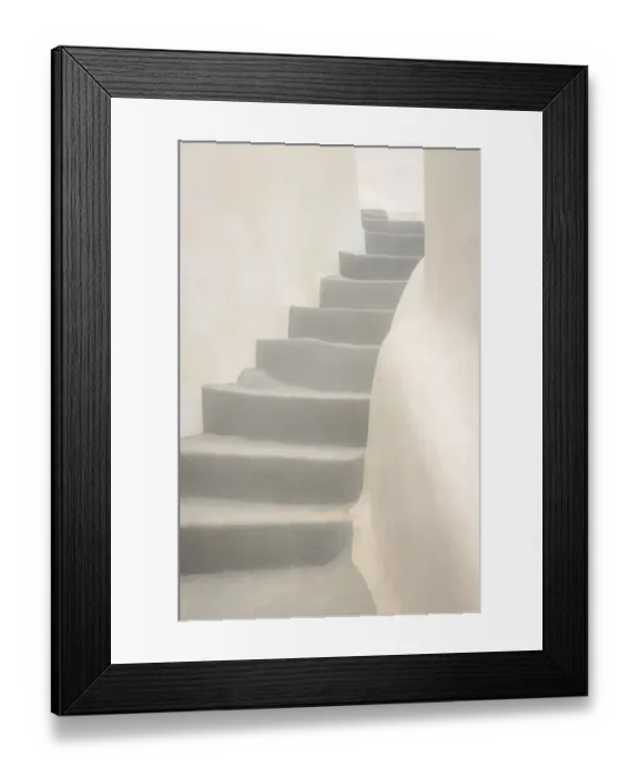 Framed Print : Europe, Greece, Santorini, Thira. White stairway and walls Framed Print : Europe, Greece, Santorini, Thira. White stairway and walls