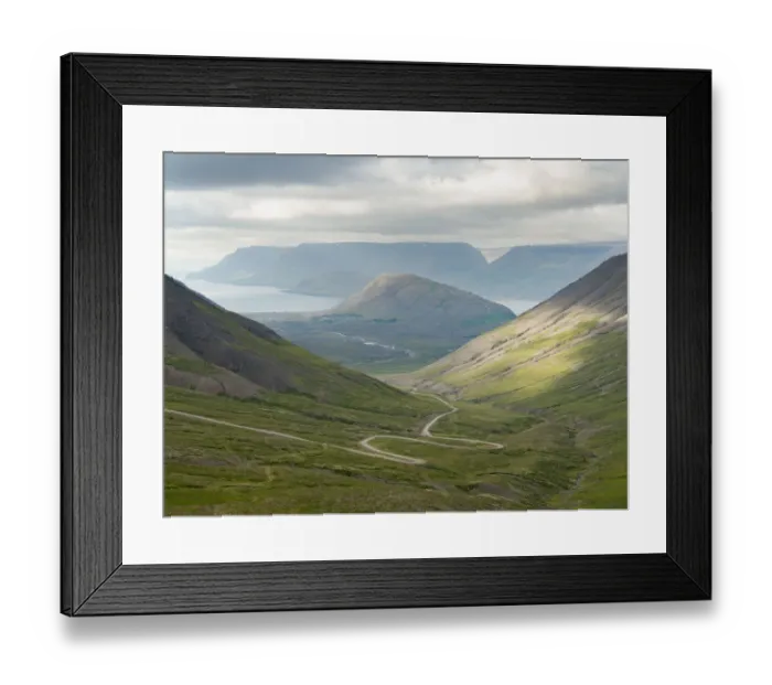 Framed Print : Landscape on the Thingeyri peninsula, northwest Iceland