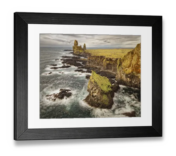 Framed Print : Iceland, Snaefellsnes Peninsula, Londrangar Cliffs Framed Print : Iceland, Snaefellsnes Peninsula, Londrangar Cliffs