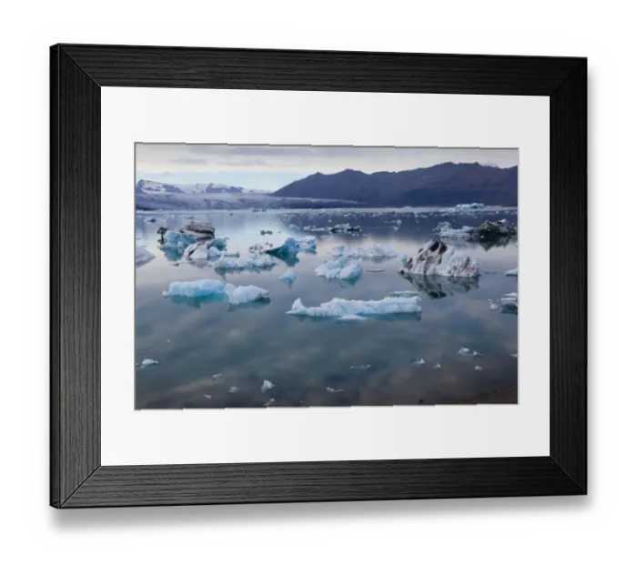 Framed Print : Iceland, Icebergs in Jokulsarlon lagoon