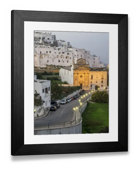 Framed Print : Street leading to the Church of Carmine at dusk Framed Print : Street leading to the Church of Carmine at dusk
