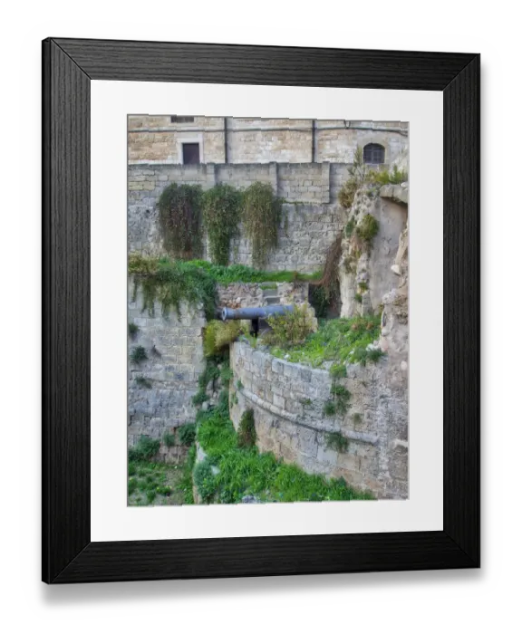 Framed Print : Remnants of the old Carlo V Castle and old artillery cannon Framed Print : Remnants of the old Carlo V Castle and old artillery cannon