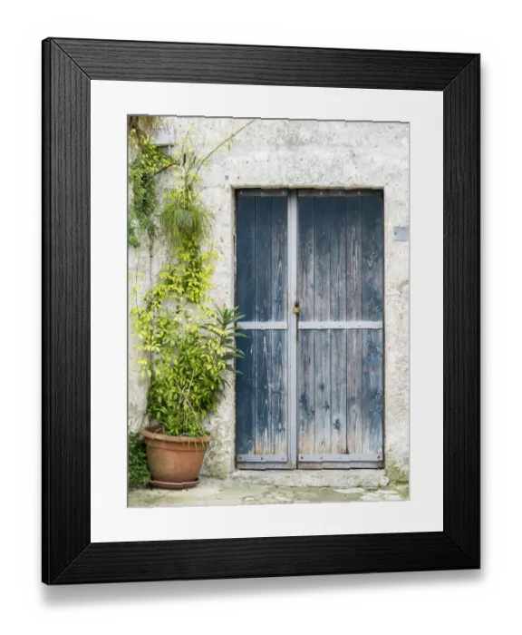 Framed Print : Blue door on a Sassi house in Matera Framed Print : Blue door on a Sassi house in Matera