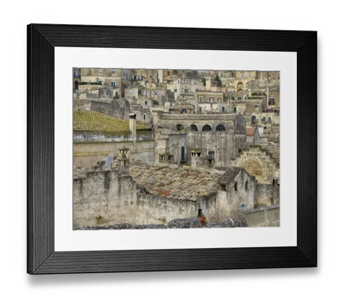 Framed Print : Overview of the old town of Matera Framed Print : Overview of the old town of Matera