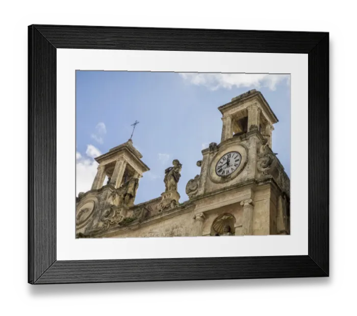 Framed Print : The clock tower of the Sedile Palace, Matera, Basilicata Framed Print : The clock tower of the Sedile Palace, Matera, Basilicata