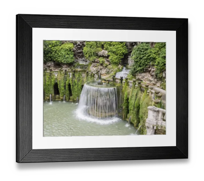 Framed Print : Italy, Lazio, Tivoli, Villa d Este. The Fontana dell Ovato, by Pirro Ligorio