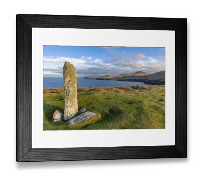 Framed Print : View of the small town of Dunquin and Devils Horn from Dunmore Head the westernmost Framed Print : View of the small town of Dunquin and Devils Horn from Dunmore Head the westernmost