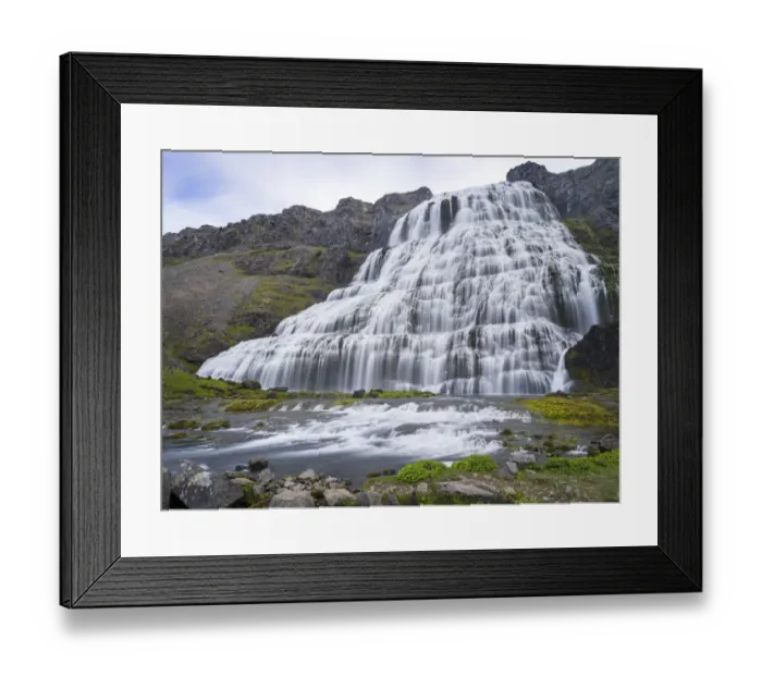 Framed Print : Dynjandi waterfall, an icon of the Westfjords in northwest Iceland Framed Print : Dynjandi waterfall, an icon of the Westfjords in northwest Iceland
