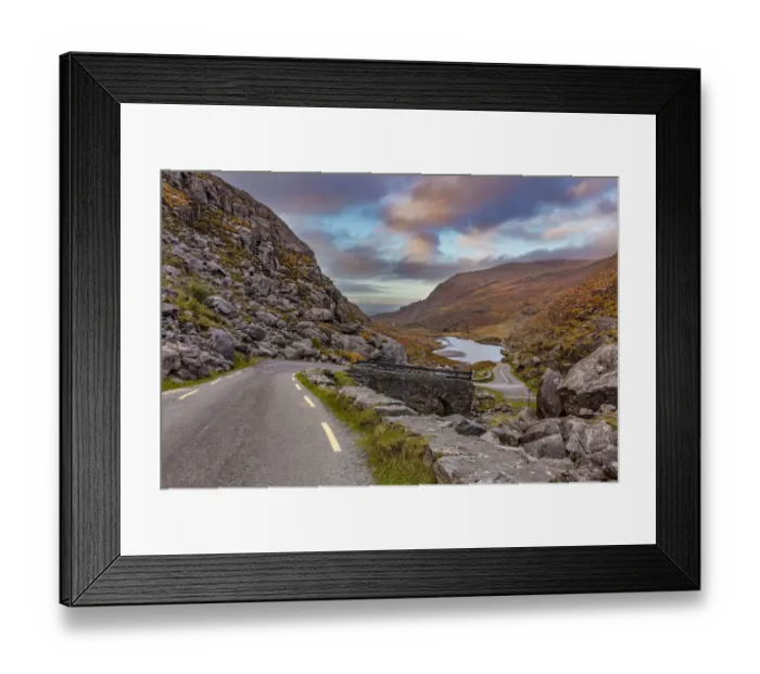 Framed Print : Narrow roadway over stone bridge at the Gap of Dunloe near Killarney, Ireland Framed Print : Narrow roadway over stone bridge at the Gap of Dunloe near Killarney, Ireland