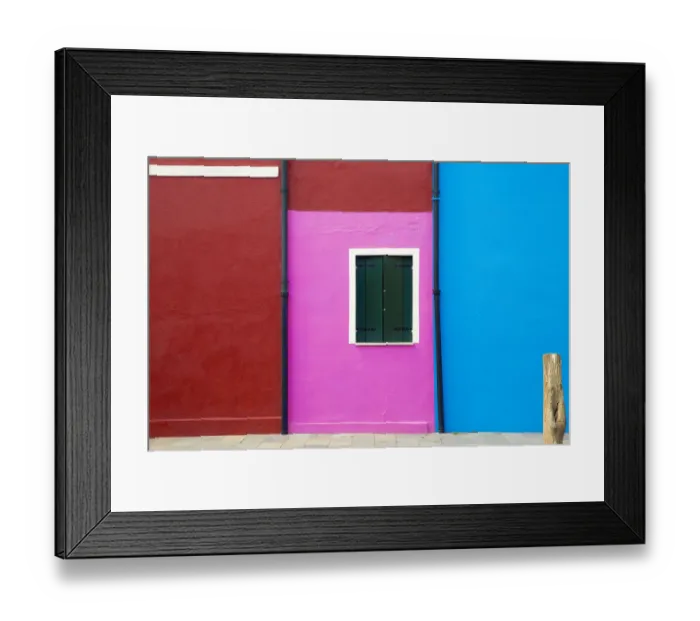 Framed Print : Italy, Burano. Colorful house walls. Credit as: Jim Nilsen  /  Jaynes Gallery  /  DanitaDelimont