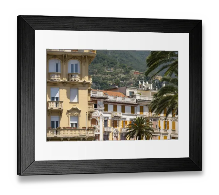 Framed Print : Italy, Province of Genoa, Rapallo. Colorful buildings in resort setting Framed Print : Italy, Province of Genoa, Rapallo. Colorful buildings in resort setting