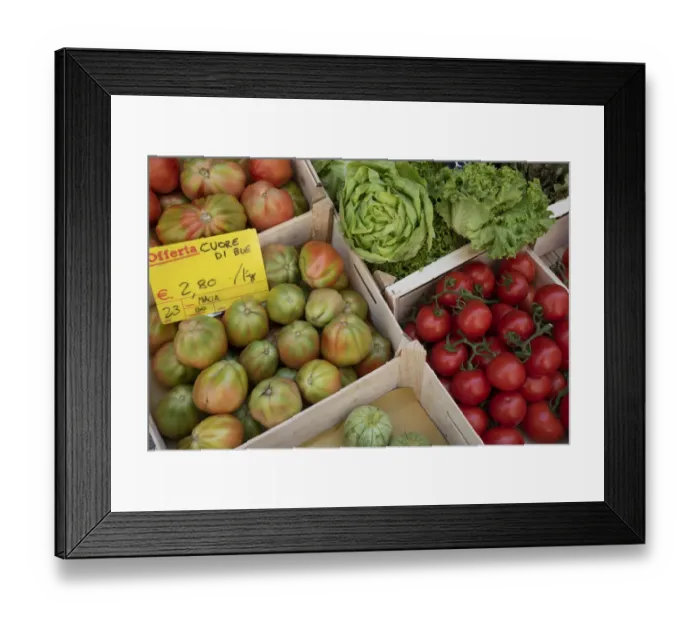 Framed Print : Italy, Genoa Province, Rapallo. Fresh produce in outdoor market Framed Print : Italy, Genoa Province, Rapallo. Fresh produce in outdoor market