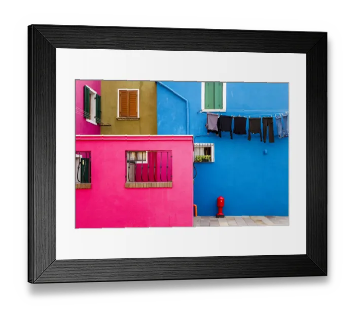 Framed Print : Italy, Burano. Colorful house walls. Credit as: Jim Nilsen / Jaynes Gallery / DanitaDelimont Framed Print : Italy, Burano. Colorful house walls. Credit as: Jim Nilsen / Jaynes Gallery / DanitaDelimont