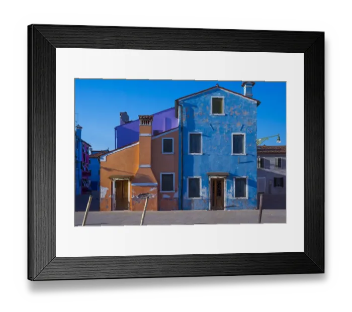 Framed Print : Italy, Burano. Colorful house walls. Credit as: Jim Nilsen  /  Jaynes Gallery  /  DanitaDelimont