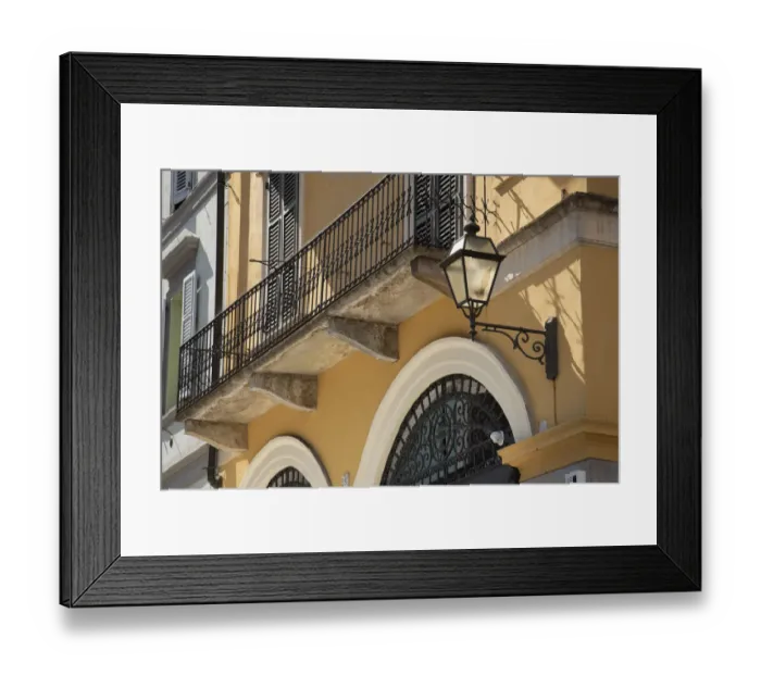 Framed Print : Italy, Lombardy, Cremona. Balcony with wrought iron work Framed Print : Italy, Lombardy, Cremona. Balcony with wrought iron work