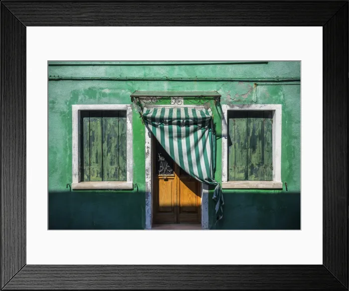 Framed Print : Italy, Burano. Weathered house exterior. Credit as: Jim Nilsen  /  Jaynes Gallery  /  DanitaDelimont