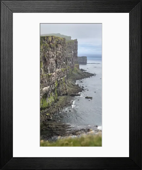 Framed Print : The cliffs at Latrabjarg. The remote Westfjords in northwest Iceland