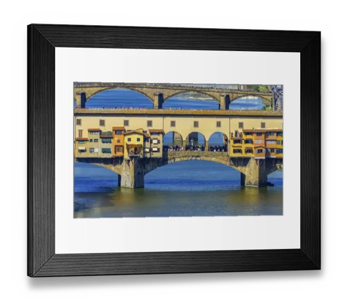 Framed Print : Ponte Vecchio, Florence, Tuscany, Italy. Bridge originally built in Roman times, rebuilt in 1345 Framed Print : Ponte Vecchio, Florence, Tuscany, Italy. Bridge originally built in Roman times, rebuilt in 1345