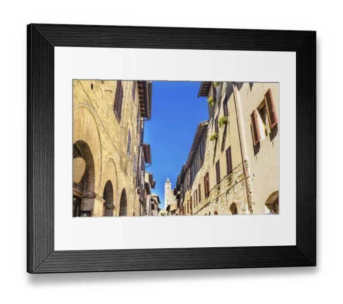 Framed Print : Medieval buildings and Cuganensi Tower, San Gimignano, Tuscany, Italy Framed Print : Medieval buildings and Cuganensi Tower, San Gimignano, Tuscany, Italy