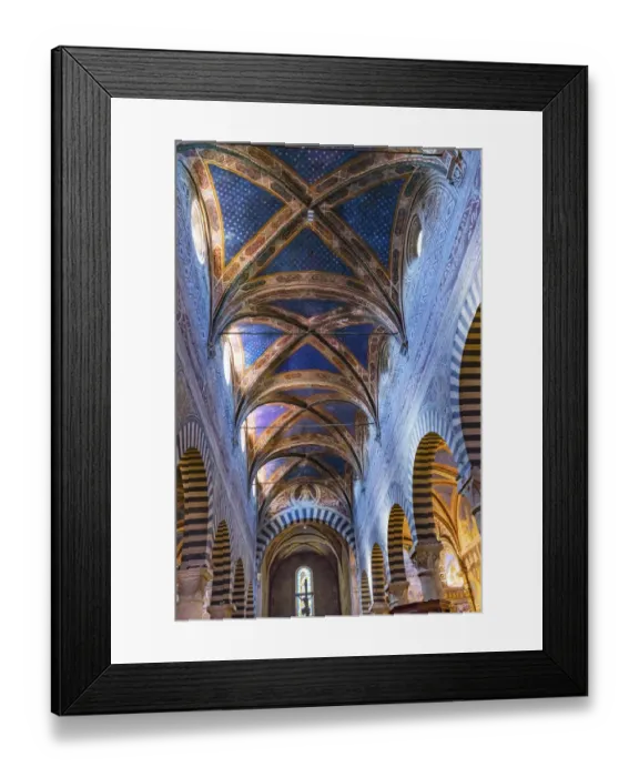 Framed Print : Medieval Renaissance nave, Collegiate Church of Santa Maria Assunta, San Gimignano, Tuscany, Italy Framed Print : Medieval Renaissance nave, Collegiate Church of Santa Maria Assunta, San Gimignano, Tuscany, Italy