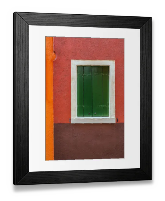 Framed Print : Europe, Italy, Burano. Colorful house and window Framed Print : Europe, Italy, Burano. Colorful house and window