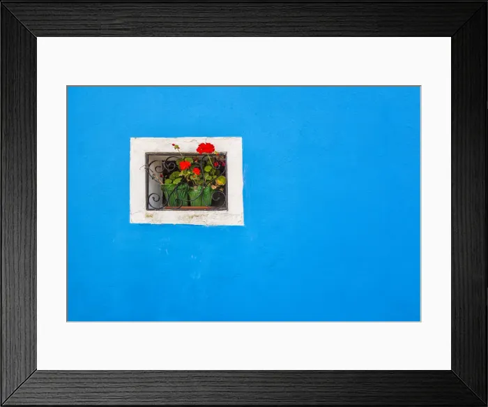 Framed Print : Europe, Italy, Burano. Window of colorful house