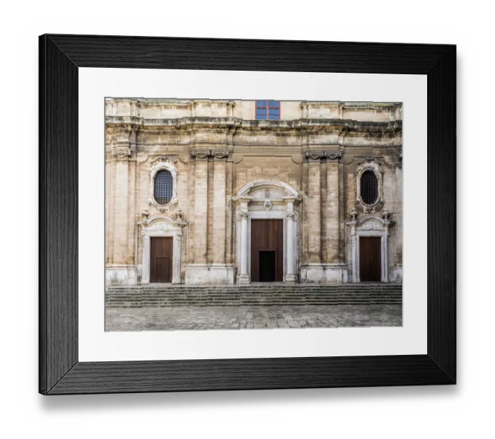 Framed Print : Italy, Bari, Apulia, Monopoli. Entrance to the Basilica Cattedrale Maria Santissima della Madia Framed Print : Italy, Bari, Apulia, Monopoli. Entrance to the Basilica Cattedrale Maria Santissima della Madia