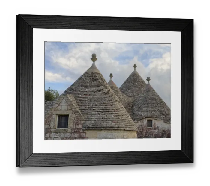 Framed Print : Italy, Alberobello. Rooftops of the typical trulli houses in Alberobello Framed Print : Italy, Alberobello. Rooftops of the typical trulli houses in Alberobello
