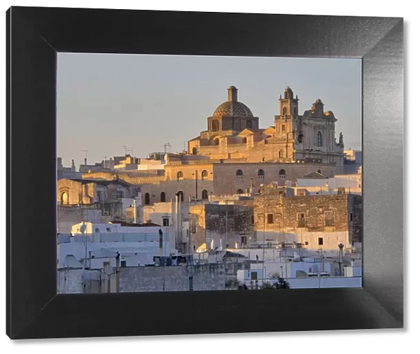 The picturesque old town of Ostuni in southern Italy, built on top of a hill and crowned