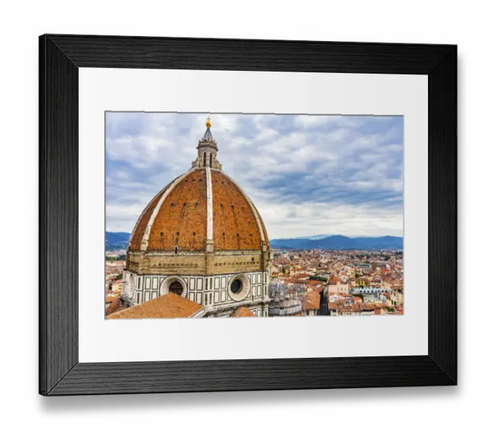 Framed Print : Large dome golden cross, Duomo Cathedral, Florence, Italy Framed Print : Large dome golden cross, Duomo Cathedral, Florence, Italy