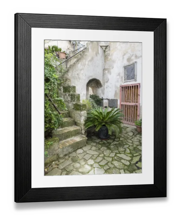 Framed Print : Italy, Basilicata, Matera. Plants adorn the outside walls of the Sassi houses Framed Print : Italy, Basilicata, Matera. Plants adorn the outside walls of the Sassi houses